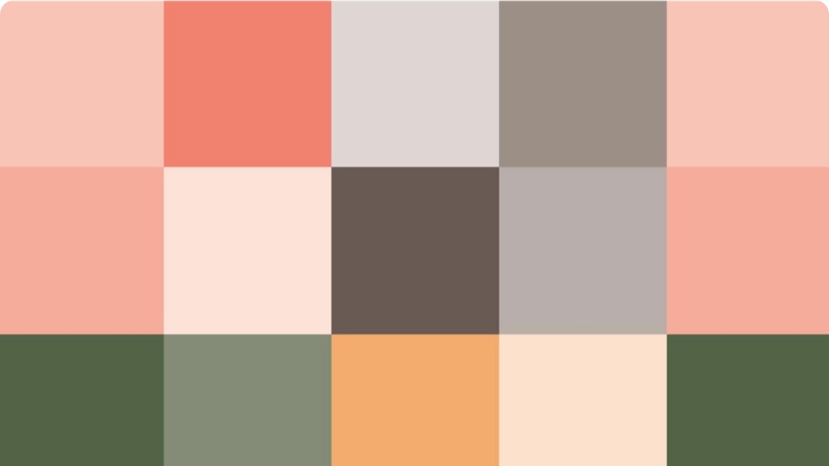 Ett grafiskt mönster bestående av rektanglar i olika färgar.